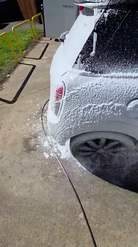 Snow foam wash on a MINI